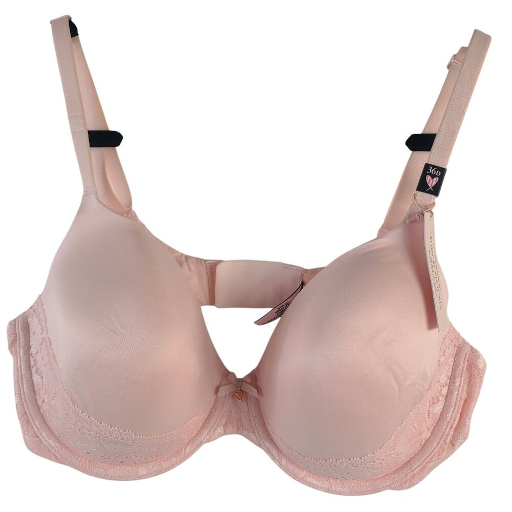 Victorias Secret Body By Victoria Lightly Lined Full Coverage Bra Pink Lace 36D